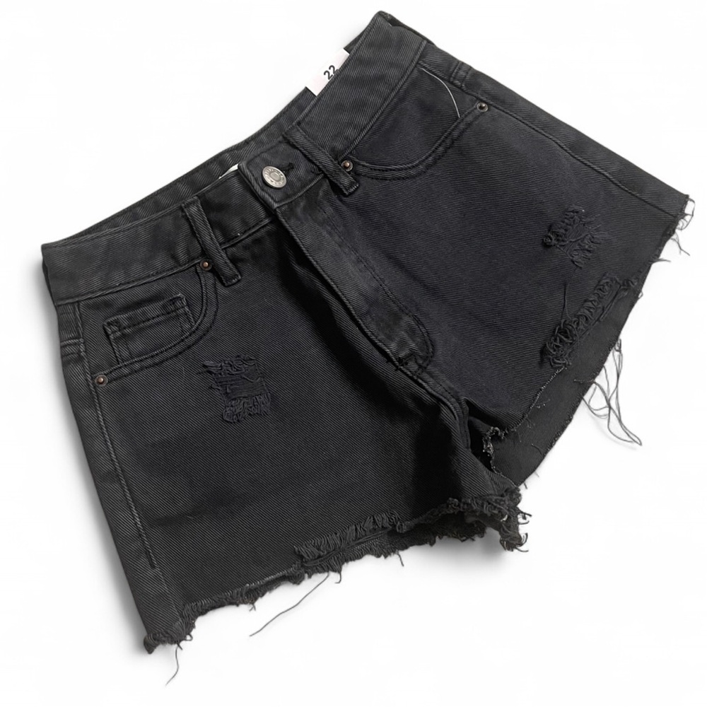 PacSun Charcoal Distressed Jean Shorts